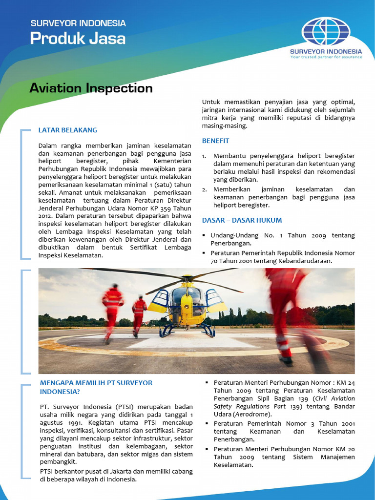 Inspeksi Keselamatan Heliport Beregister | PDF