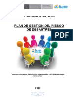 Plan de Gestion de Riesgos Del Desastre 2023