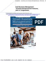 Test Bank For Small Business Management Launching and Growing Entrepreneurial Ventures 19th Edition Justin G Longenecker Download