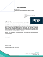 Surat Permohonan Ketidak Tersedian Air Pdam