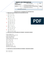 Ejercicios Propuestos de Sistemas de Ecuaciones