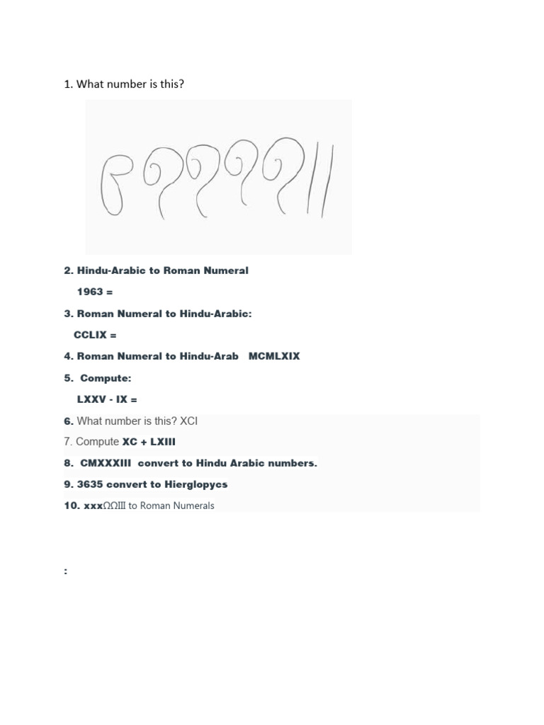 Egyptian and Roman Numerals | PDF