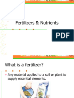 Fertilizers and Nutrients