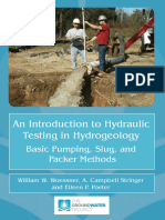 An Introduction To Hydraulic Testing in Hydrogeology Basic Pumping Slug and Packer Methods