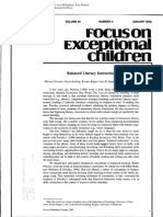 Focus On Exceptional Children Jan 2002 34, 5 Research Library