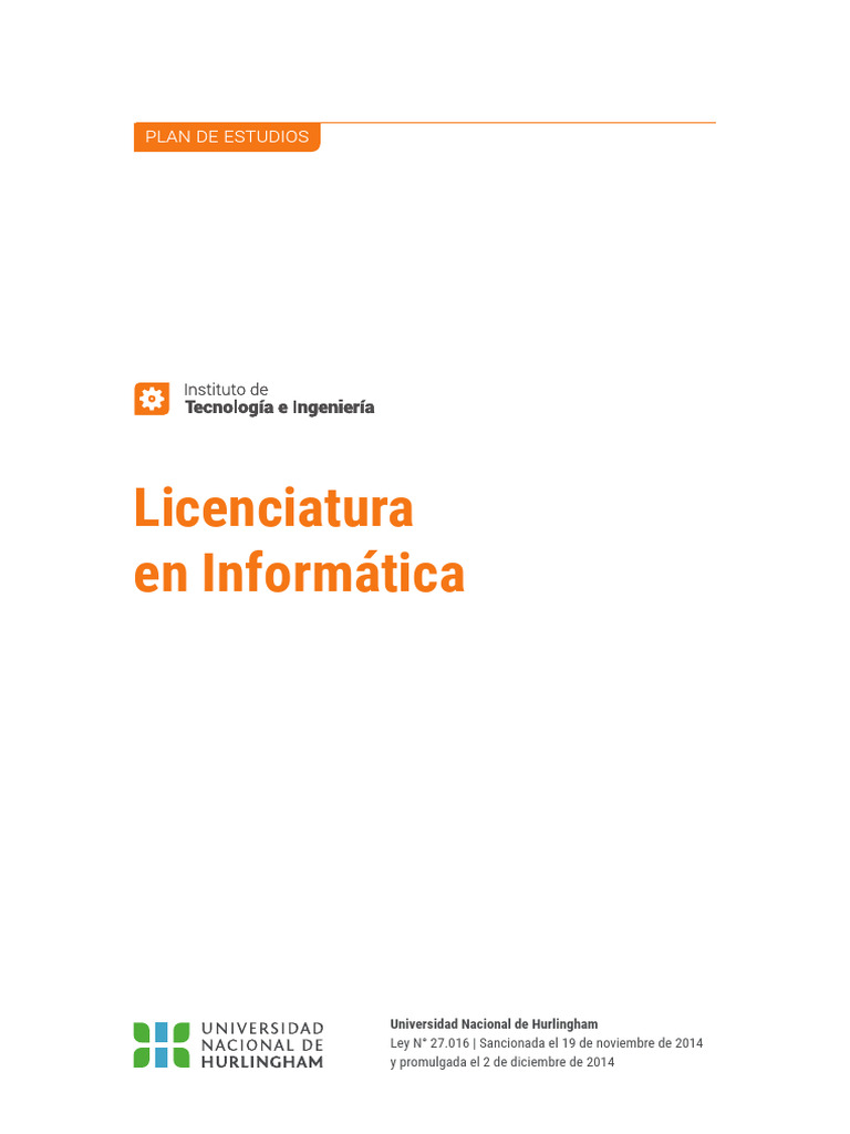 Licenciatura en Informatica 1 | PDF