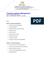 Training Logistics Management TGL 11 - 14 Oktober 2023