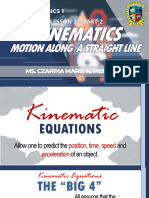 Kinematics Motion Along A Straight Line Part 2