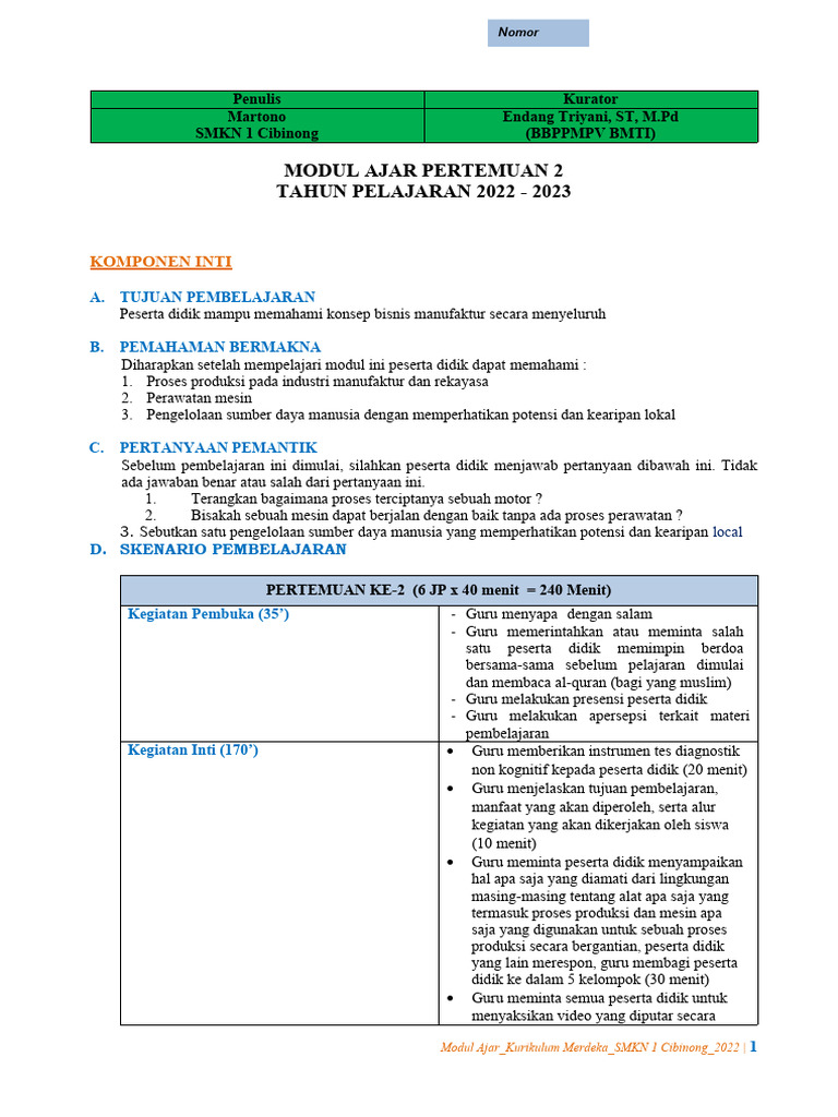 Modul Ajar Ddpk Pertemuan 2 Pdf