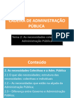 Administração Pública Tema 2 Necessidades