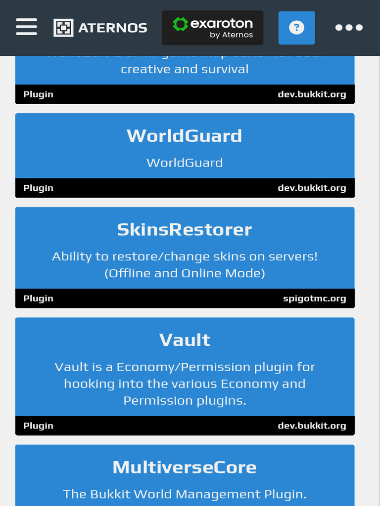 Plugins aternos free minecraft server pdf