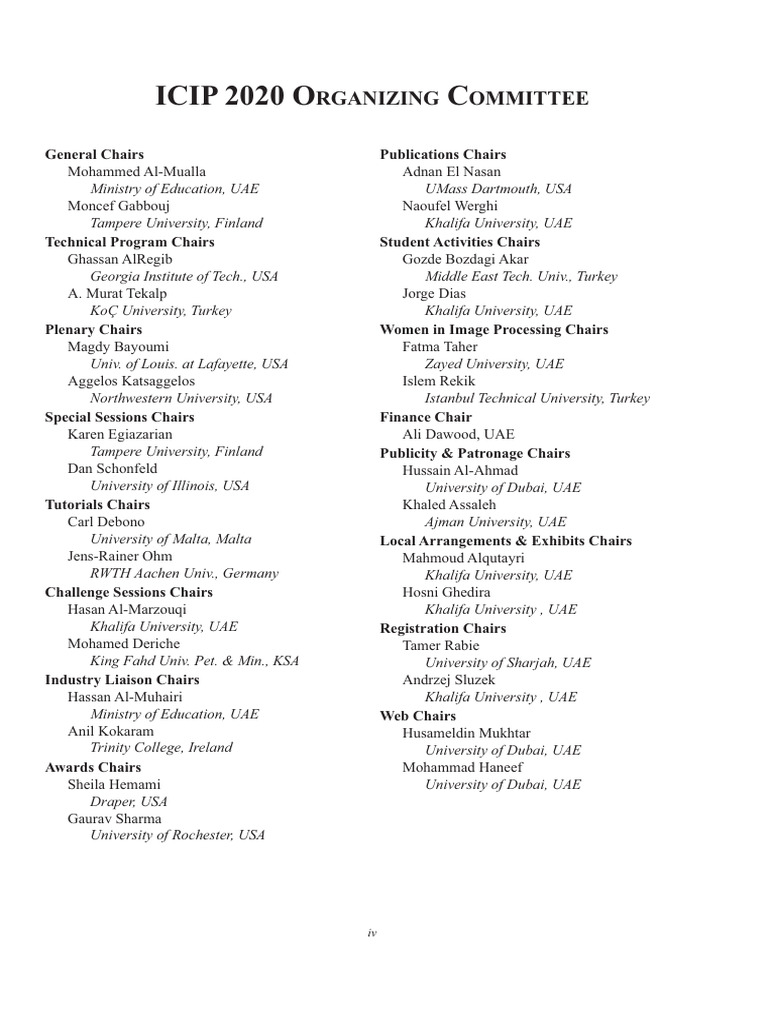 Organizing Committee | PDF | Technology & Engineering