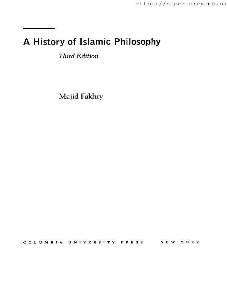 A History of Islamic Philosophy | PDF