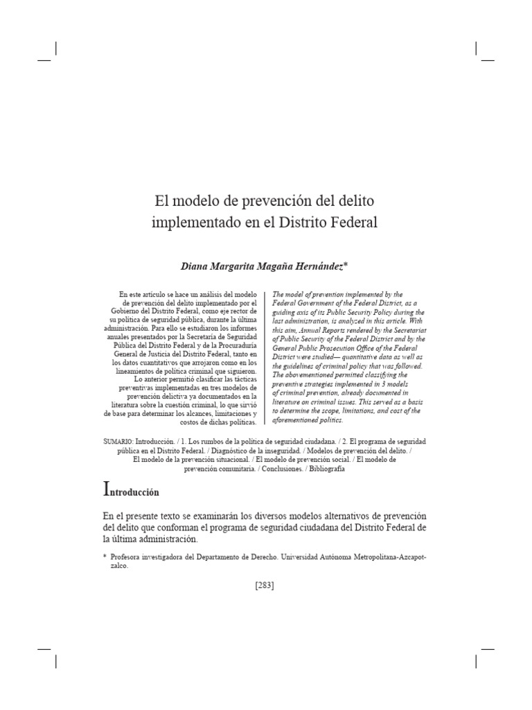3.3. Modelo de Prevencion Del Delito | PDF