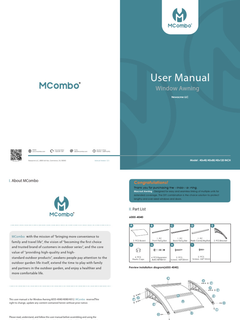 6055-4040-4080-4012 New Instruction | PDF | Screw | Personal Computers