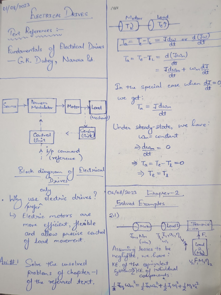 Electrical Drives Notes | PDF