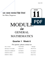 General Mathematics - Q1 Week 6