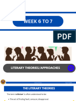 Week 6 To 7 Literary Criticism