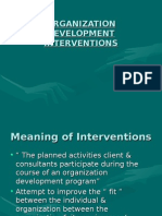 Organisational Development and Intervention