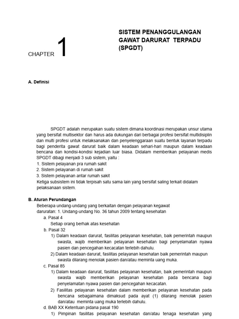Sistem Penanggulangan Gawat Darurat Terpadu | PDF