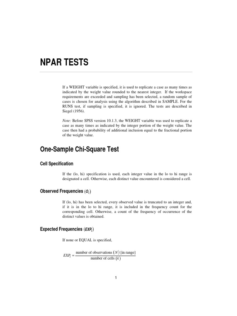 Npar Tests | Download Free PDF | Chi Squared Distribution | Statistical ...