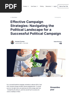 Effective Campaign Strategies_ Navigating the Political Landscape for a Successful Political Campaign