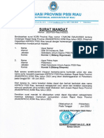 Surat Mandat Rakerprov Koni Riau