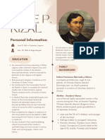 Resume ni Rizal