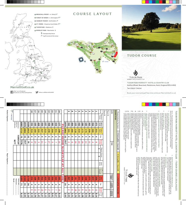 Tudor Park Tudor Course Scorecard60e62e8270002 PDF