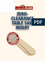 107 - Zero Clearance Insert With Splitter Plan