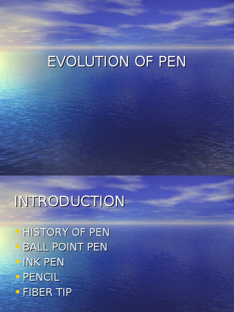 Evolution Of Pen B Download Free Pdf Pen Pencil