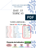 Day 15 - Lec 3 - Presente & Estar + Participio y Gerundio