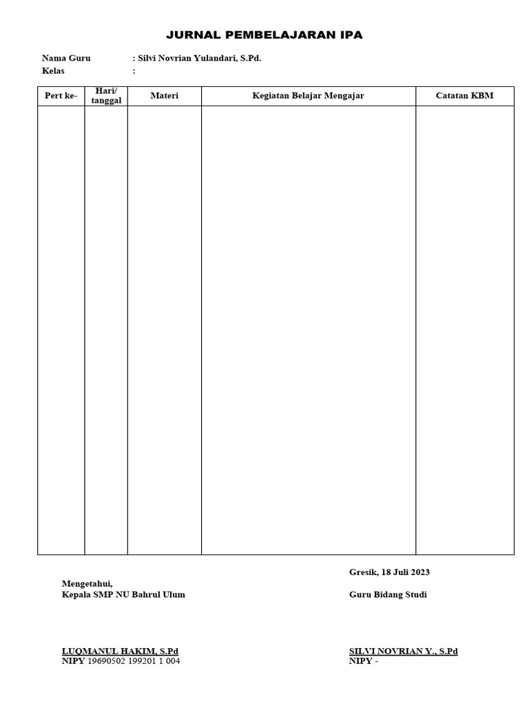 Jurnal Pembelajaran IPA | PDF