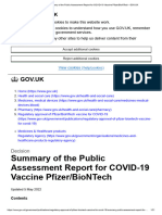 Summary of The Public Assessment Report For COVID-19 Vaccine Pfizer - BioNTech - GOV - UK 06.05.2022