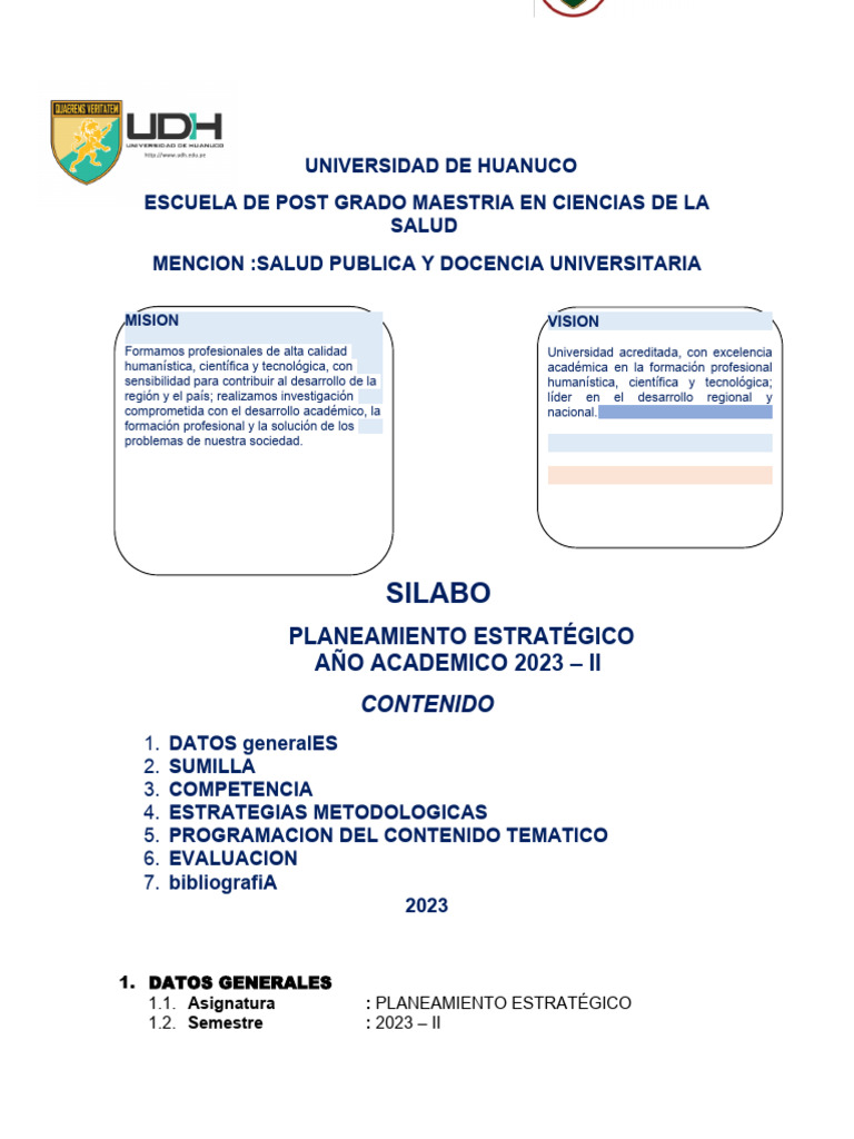 Planeamiento Estratégico Pdf