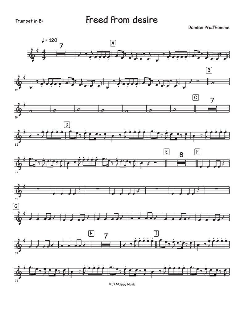 Freed from desire trumpet in bb pdf