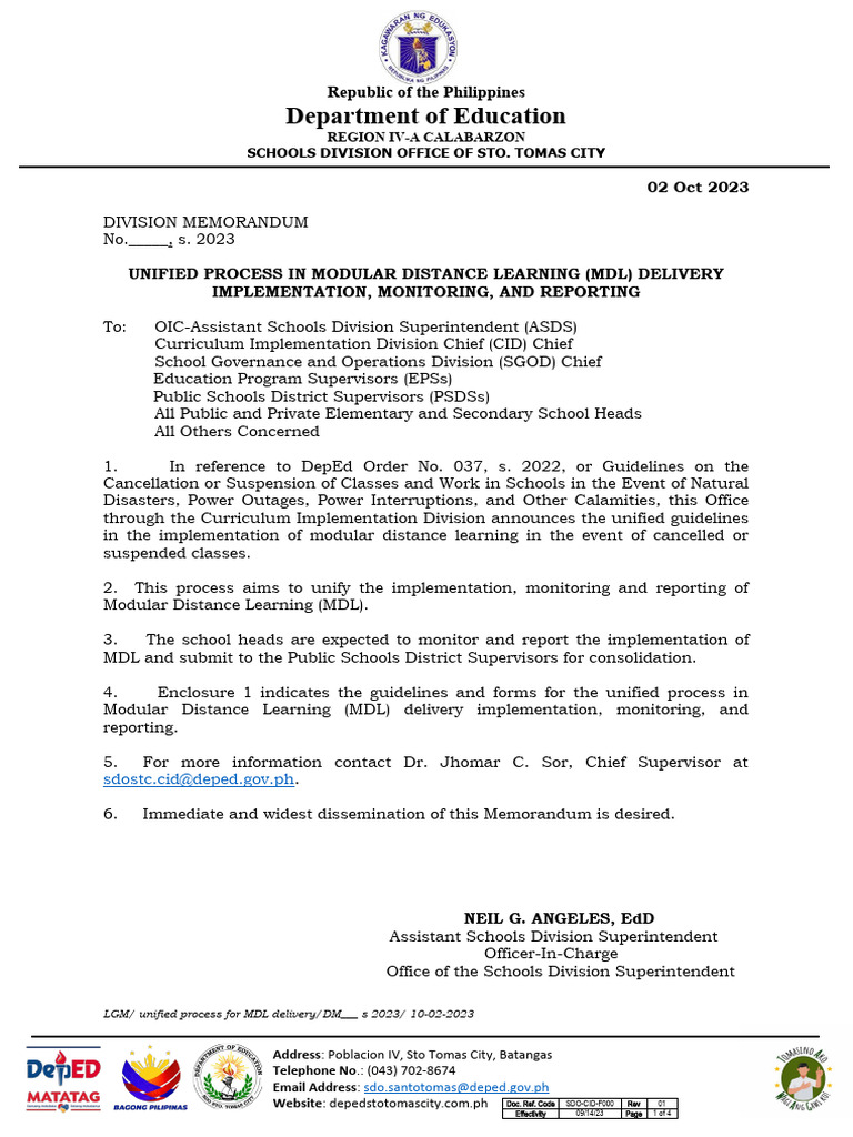 Unified MDL Delivery | PDF