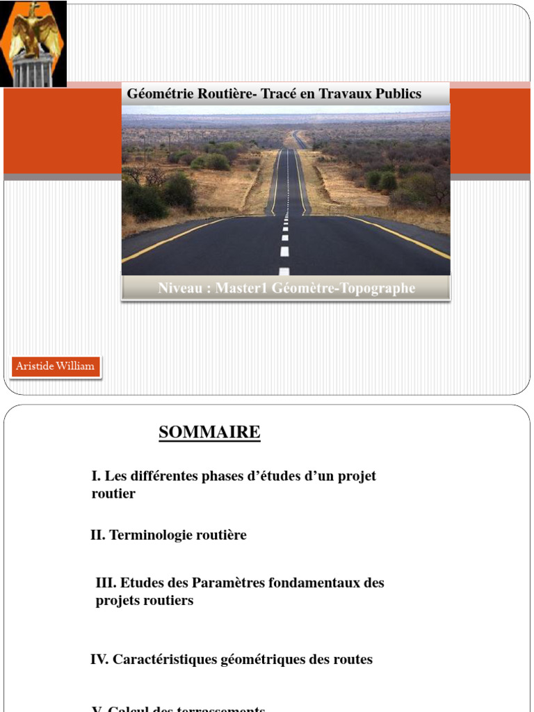 Cours de Geometrie Routiere Mise A Jour - pptx25 04.2020 | PDF