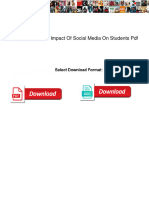 Questionnaire On Impact of Social Media On Students PDF