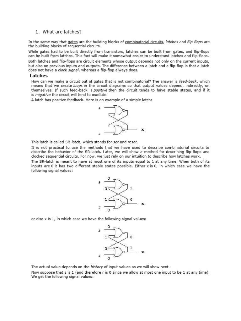 What Are Latches PDF