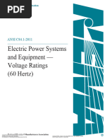 ANSI C84.1 - Electric Power Systems and Equipment - Voltage Ratings (60 Hertz)