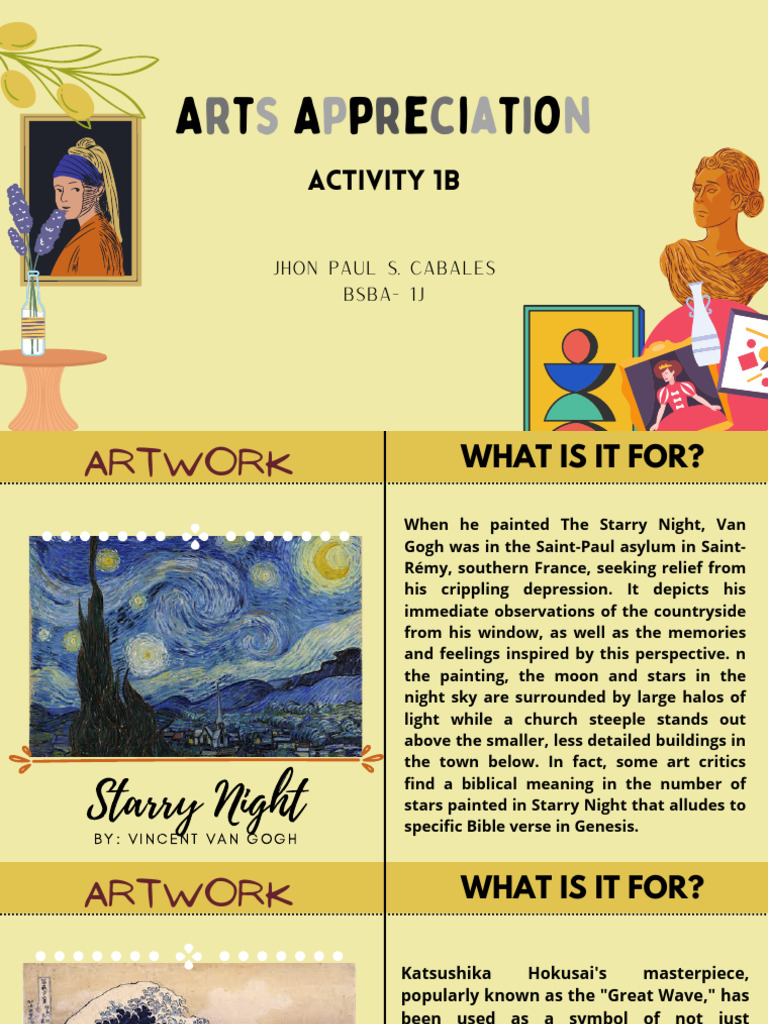 Arts Appreciation PDF Paintings