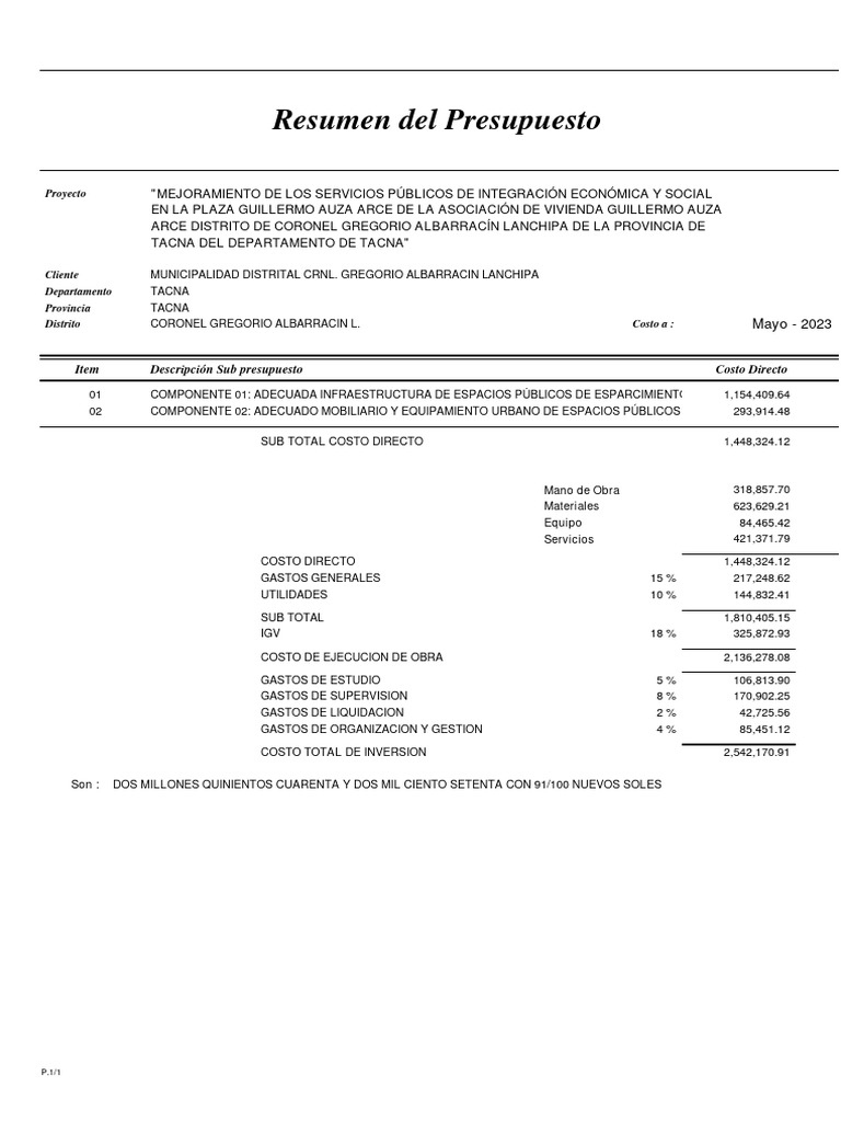 Resumen De Presup Pdf