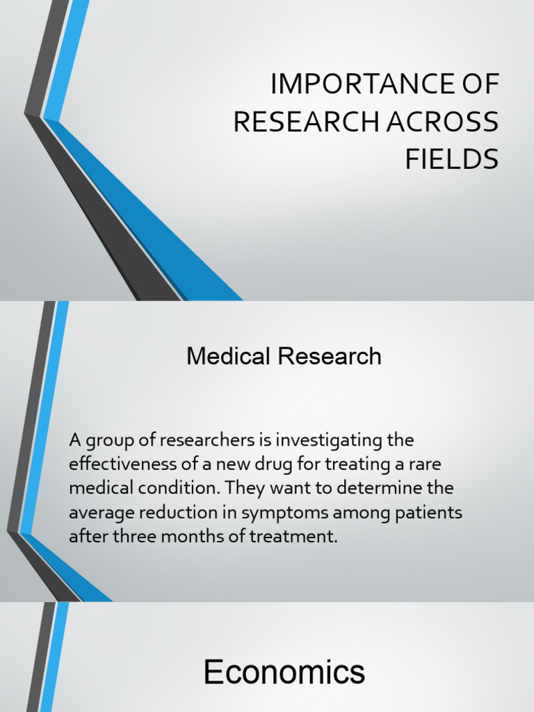 Importance of Research Across Fields  PDF