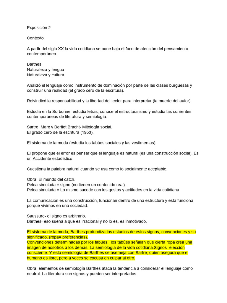 Entendiendo a Barthes | PDF | Autor | Semiótica