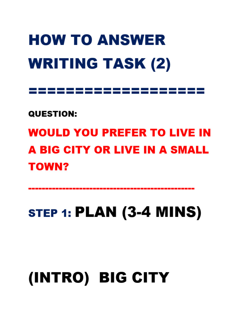 HOW TO ANSWER WRITING TASK 2 Ilets PDF