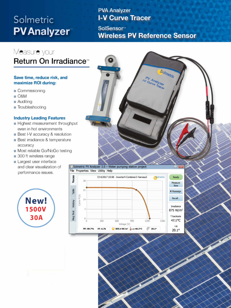 Solmetric Pva 1500 PV Analyzer | PDF