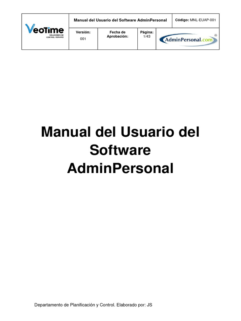 Manual de Uso AdminPersonal | PDF
