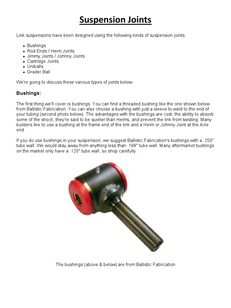 Suspension Joints Mechanical Engineering Machines