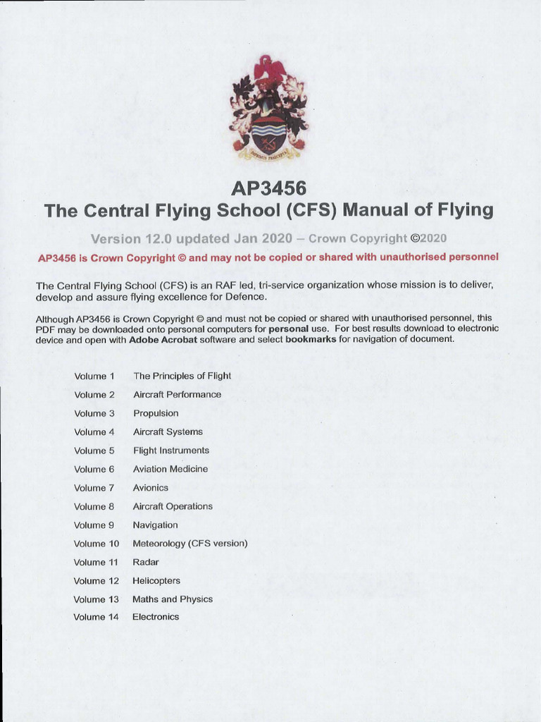 AP3456 The Central Flying School (CFS) Manual of Flying - Introduction ...